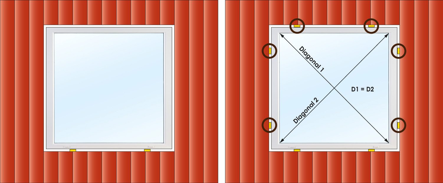 mät fönstrets diagonaler