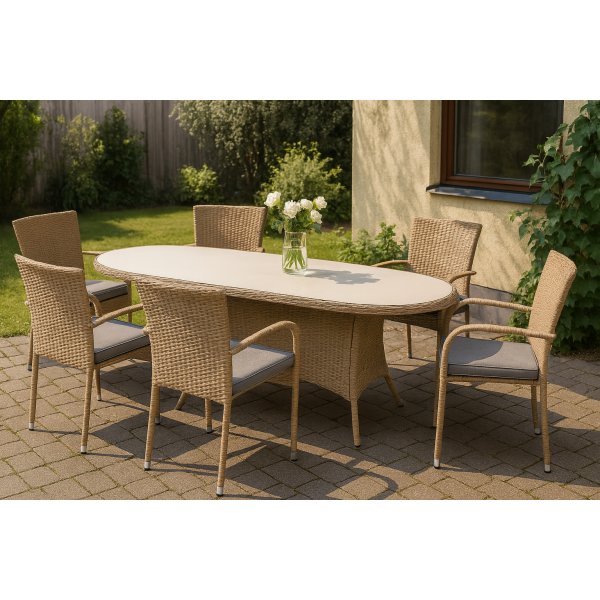 Utematgrupp  Menton & Majken | Naturfrgad konstrotting | 6 stycken stapelbara stolar