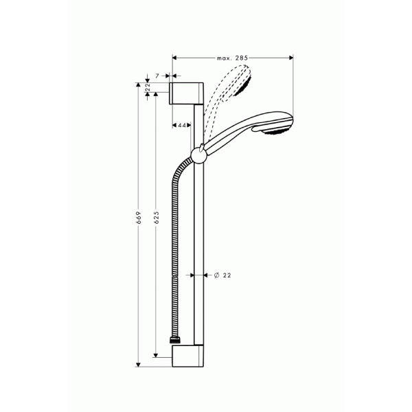 Hansgrohe Crometta 85 Vario brusesæt