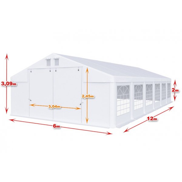Partyzelt aus PVC - 6 x 12 m